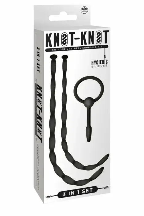NMC 3 IN 1 Silicone Urethral Sound Kit – hygienic flexible system – black
