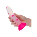 Glow Stick Heart dildo – tumsā spīdošs — Foto 7