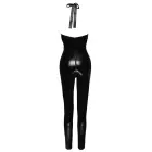 Black Level vinüülist catsuit halter-kaeluse ja kahesuunalise lukuga – must – XL — Foto 9