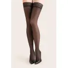 Gabriella Calze LUX 20 den pašas noturīgas zeķes ar horizontālām svītrām – melnas – M/L Foto 1