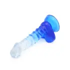 Kiotos Cox krāsains dildo – 18.5 cm (7.3″) – Caurspīdīgs/zils — Foto 6