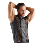 Svenjoyment Mesh Shirt with Wetlook and Gold Rings – Black – XL — Photo 4