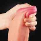 LoveToy Dual Layer Platinum Silicone Cock – reālistisks divslāņu dildo ar piesūcekni un sēkliniekiem – 30,5 cm (12'') — Foto 3
