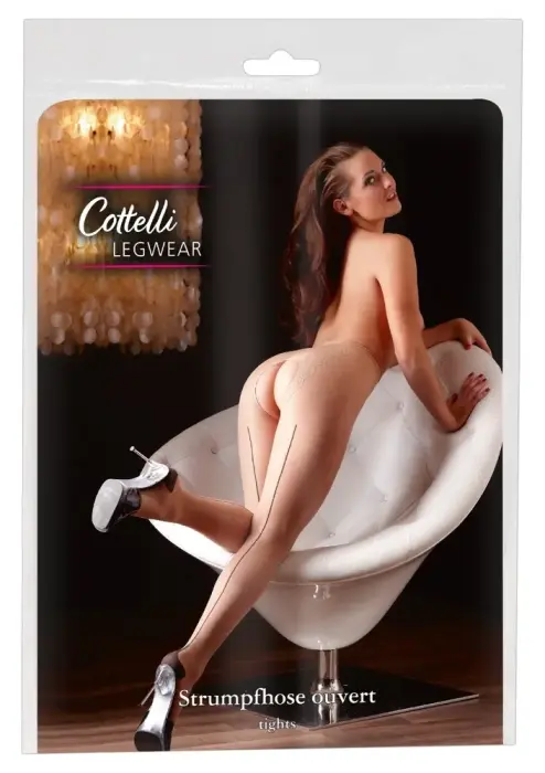 Cottelli LEGWEAR телесные колготки с открытым дизайном 20 Denier