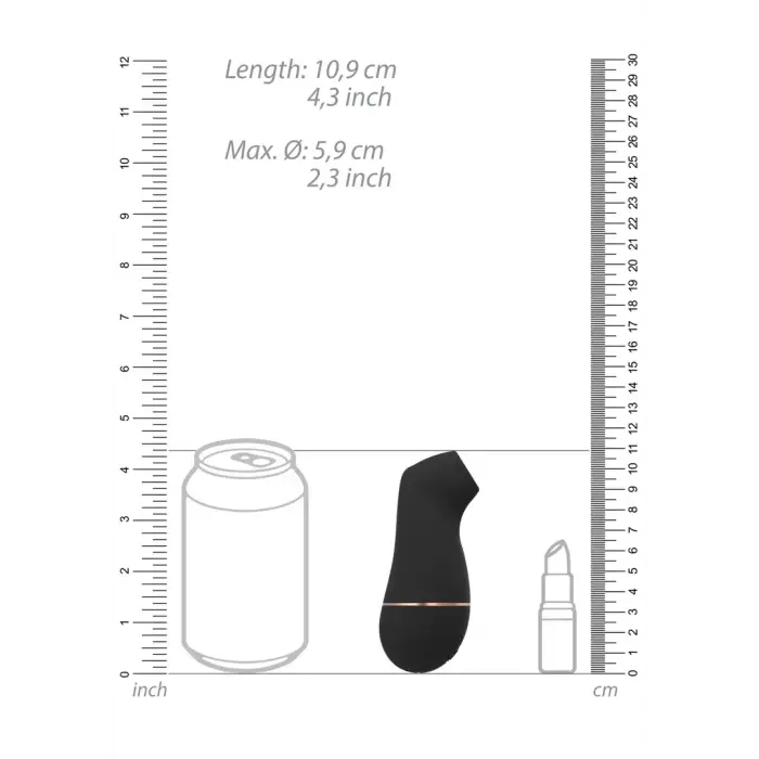 Kissable gaisa pulsa stimulators – melns Foto 9