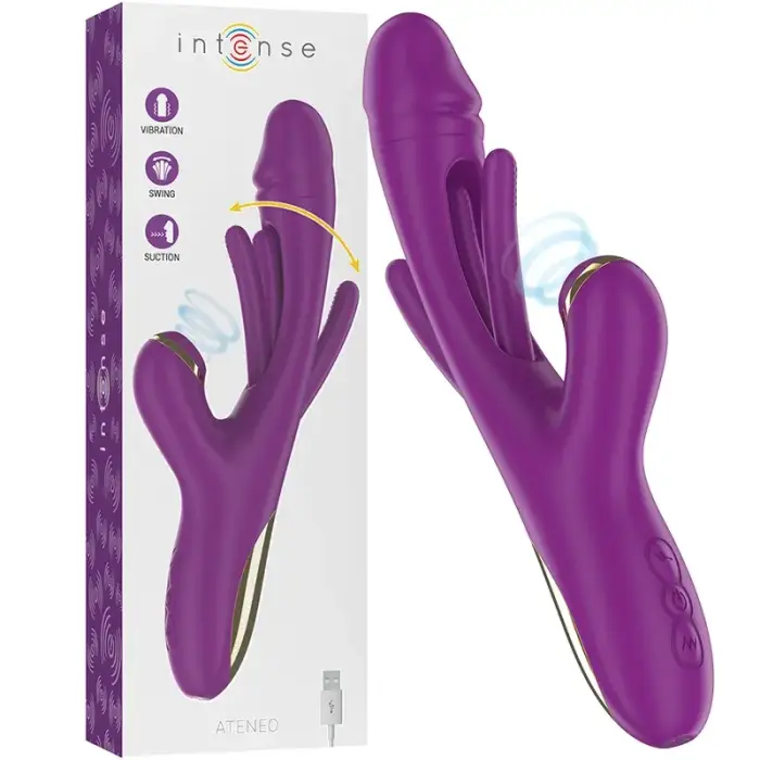 INTENSE Ateneo Rechargeable Vibrator – 25 cm (9.8″) – Purple