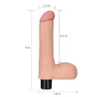 REAL SOFTEE Vibrating Dildo – 20 cm (8″) – Skin — Photo 7