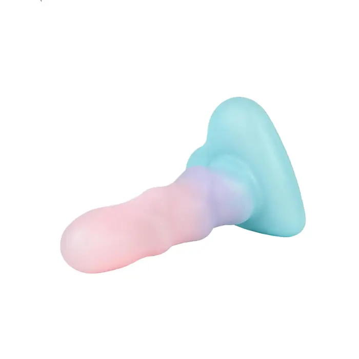Unicorn Mini Light dildo – 15 cm (6″) – Daudzkrāsains Foto 6
