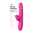 Angelia vibrators ar kustību, rotējošu vārpstu un mēles stimulatoru – 18 cm (7″) – rozā Foto 11
