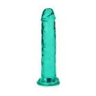 Taisns reālistisks dildo ar piesūcekni – 15.5 cm (6.1″) – Caurspīdīgs Foto 6