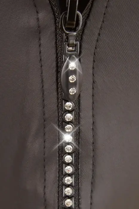 Vīriešu neoprēna izskata stringi ar dekoratīvu rāvējslēdzēju – S Foto 6