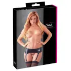 Cottelli Lingerie – wetlook suspender belt – black – M — Photo 1