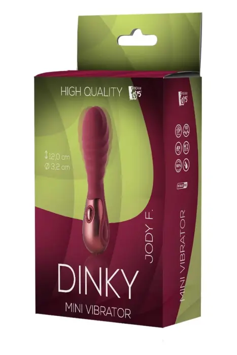 Dinky Jody F. mini vibrators – 12 cm (4.7″) – rozā