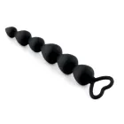 Anal Beads Black Heart anālās bumbiņas – 17 cm – Melns Foto 3
