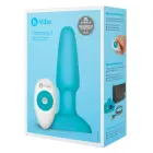 b-Vibe Rimming 2 analinis vibratorius su besisukančiais perlais – 15 cm (5.9″) – Mėlynas — Nuotrauka 1