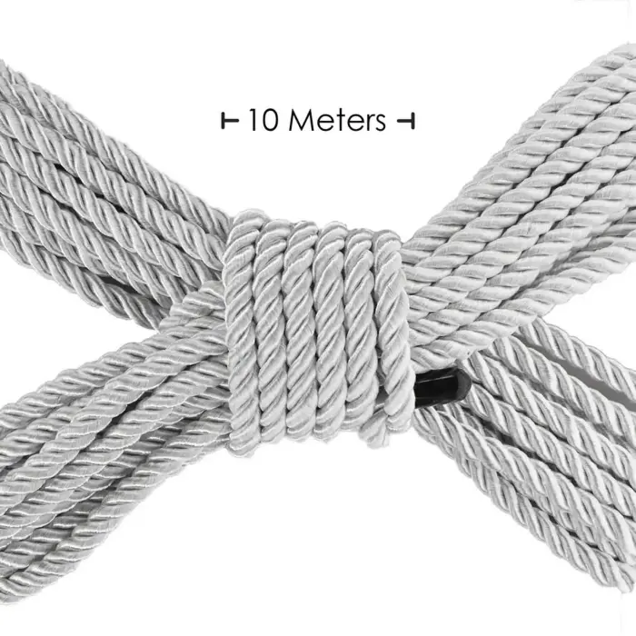 Polyester Bondage Rope - 32.8 ft / 10 m - Silver Foto 2