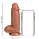 Eriti paks sirge dildo munanditega – 20.3 cm (8″) – Nahavärv — Foto 6