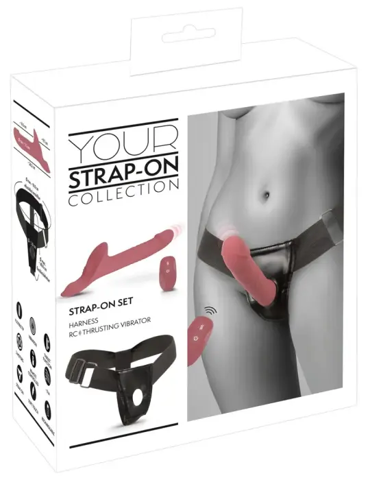 Your Strap-On страпон-вибратор – 26.2 cm (10.3″) – розовый
