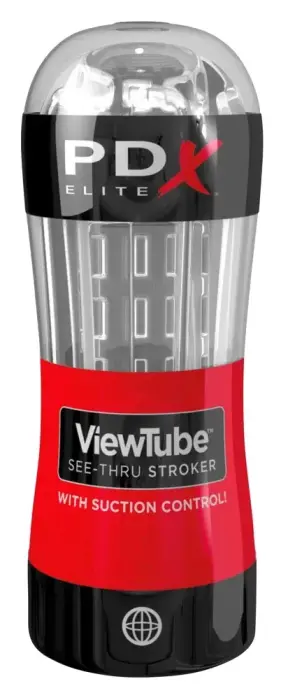 PDX Elite ViewTube Transparent Masturbator – 18.5 cm – Clear