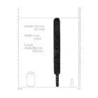 Luxe – neopreno antkaklio ir grandinės pavadėlio rinkinys – juodas – 52,5 cm — Nuotrauka 4