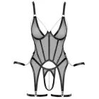 Комплект корсета Cottelli Bondage с цепями – чёрный – XL — Фото 10