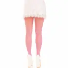 Leg Avenue Sweetheart tinklelio pėdkelnės su širdelės formos iškirpimais ir rožiniais kaspinėliais – One Size — Nuotrauka 2
