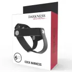 Darkness reguleeritav nahast kahekordne tugirõngas – must — Foto 5