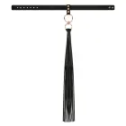 Rosy Gold Collar with Flogger – Black — Photo 4