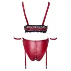 Cottelli Bondage Red Lace Bra Set S Adjustable with Restraints — Photo 7
