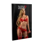 Daring Intimates Unlined bra set with garter – Red – S/M — Photo 9