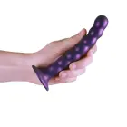 Pērlīšu G-punkta dildo – 16.5 cm (6.5″) – Violets — Foto 9
