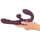 Javida Strapless Strap-On Flic dubultais vibrators – rozā — Foto 8