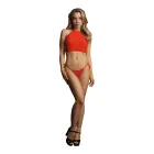 Festive Rhinestone Top and Thong Set – Red – One Size — Photo 7