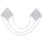 Cottelli ACCESSOIRES комплект накладок на соски с цепочками – серебряный — Фото 5