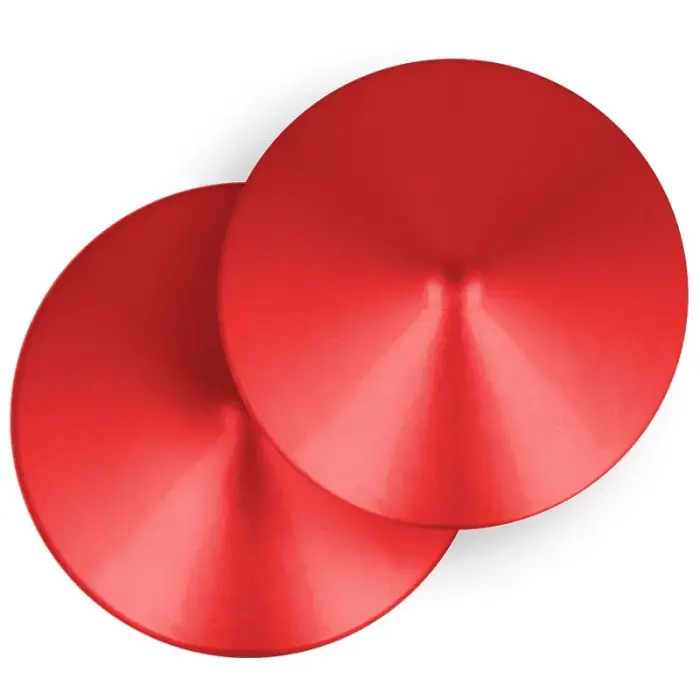 OHMAMA Red Metallic Circle Nipple Covers