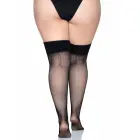 Leg Avenue Plus Elastane Fishnet Stockings – Black – 1X/2X — Photo 6