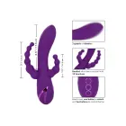 Long Beach Bootylicious trīskāršās darbības vibrators – violets — Foto 4