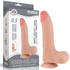 Sliding Skin dvigubo sluoksnių dildo – 21.5 cm (8.5″) – Kūno spalva — Nuotrauka 1