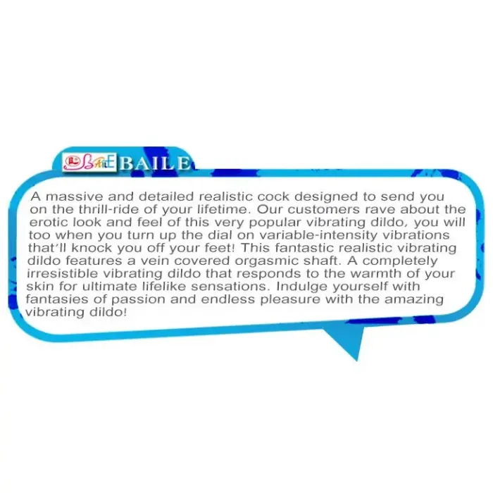 BAILE- Elastīgs daudz ātrumu vibrators – 25.5 cm (10″) – ādas krāsa Foto 2