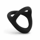 Sinner Gear гибкое силиконовое анатомическое двойное кольцо – черный — Фото 6