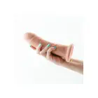 Lai kahekihiline dildo – 18 cm (7″) – Nahavärv — Foto 3