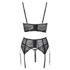 Cottelli LINGERIE Hebe mežģīņu apakšveļas komplekts – melns – 75B/S — Foto 8