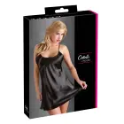 Блестящая атласная сорочка – чёрная – 2XL Фото num