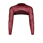 Short Top with Long Sleeves – Black/Red Zebra – L — Photo 5