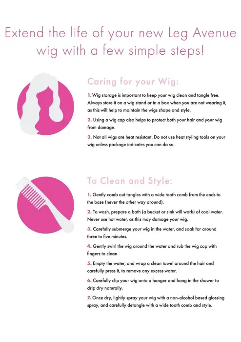 Leg Avenue gara viļņota parūka – sarkana – One size Foto 2