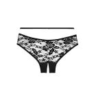 Sweet Heavens avatud jalgevahega aluspüksid – mustad – One Size Photo