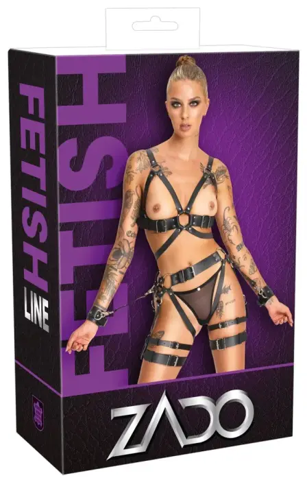 ZADO Leather Harness Set – Black – L/XL