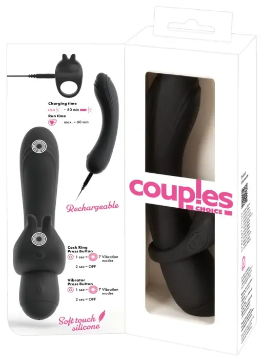 Couples Choice topeltvibraator – 20 cm – roosa Photo