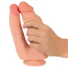 Nature Skin lankstomas dvigubos penetracijos dildo – 20 cm – kūno spalva — Nuotrauka 10