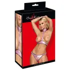 Bad Kitty spīdīgs strap-on siksnas komplekts – rozā/melns — Foto 1